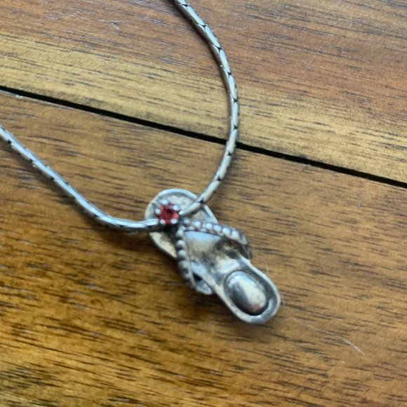 Sterling Silver Beach Sandals Pendant (pr) - Picture 6 of 8